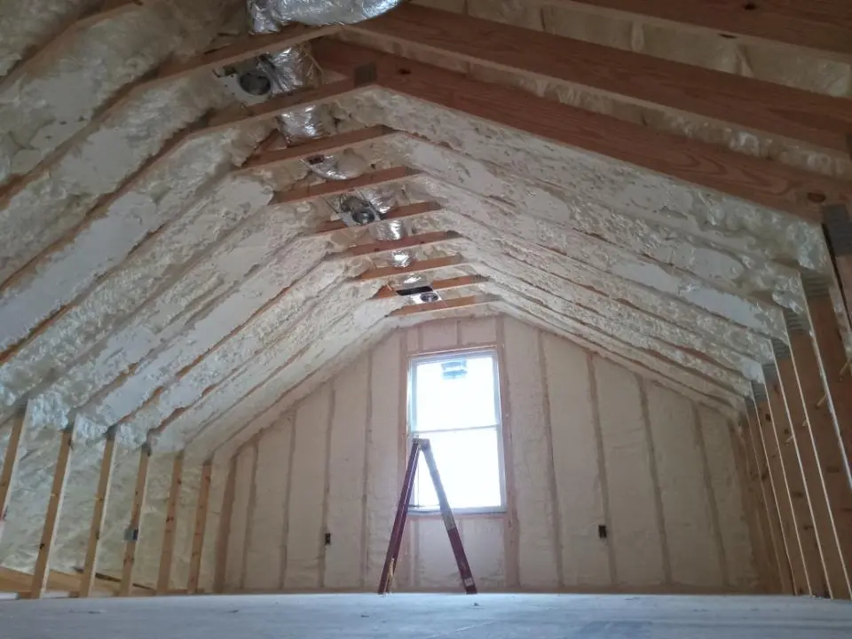 Spray foam roofing application for Crawl Space Insulation project in Bend